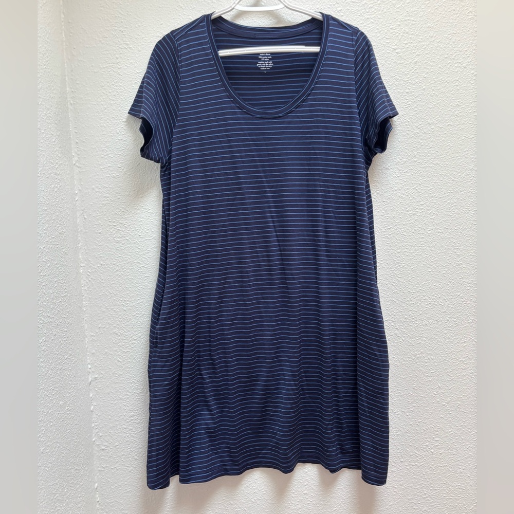 Wool& Blue Striped Maggie Swing Dress Size Large